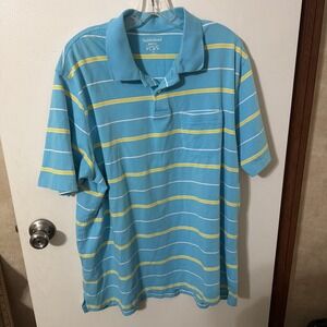 Saddlebred Men's Polo Shirt Light Blue Collared Shirt Size XLT